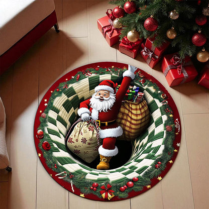 Santa Claus Christmas 3D Printed Rug UKNT5170902