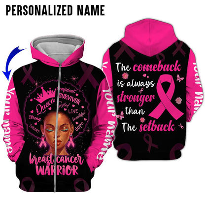 Custom Name Breast Cancer 3D All Over Printed Clothes UKAA3080801