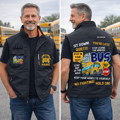 Custom School Bus Driver Multi-Pocket Vest UKTD6200301