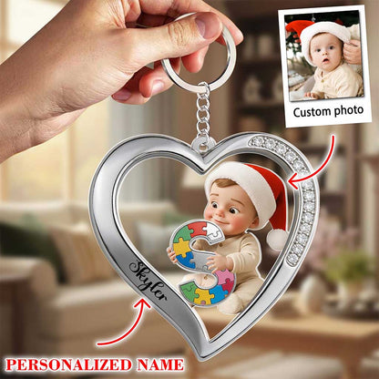 Custom Photo Autism Acrylic  Keychain THND6280201