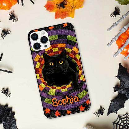 Custom Black Cat Halloween Phone Case UKTZ5300902