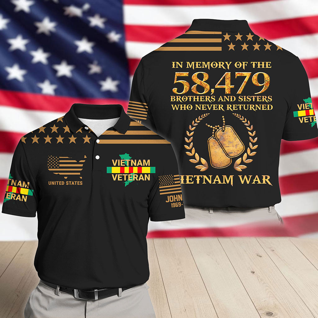 Personalized Vietnam Veterans Polo Shirt, Gifts For Vietnam Veterans UKUU6170402