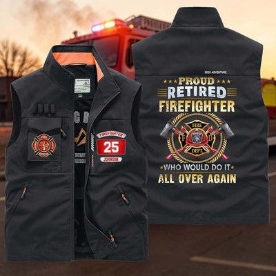 Personalized Firefighter Multi-Pocket Vest UKUU6050303