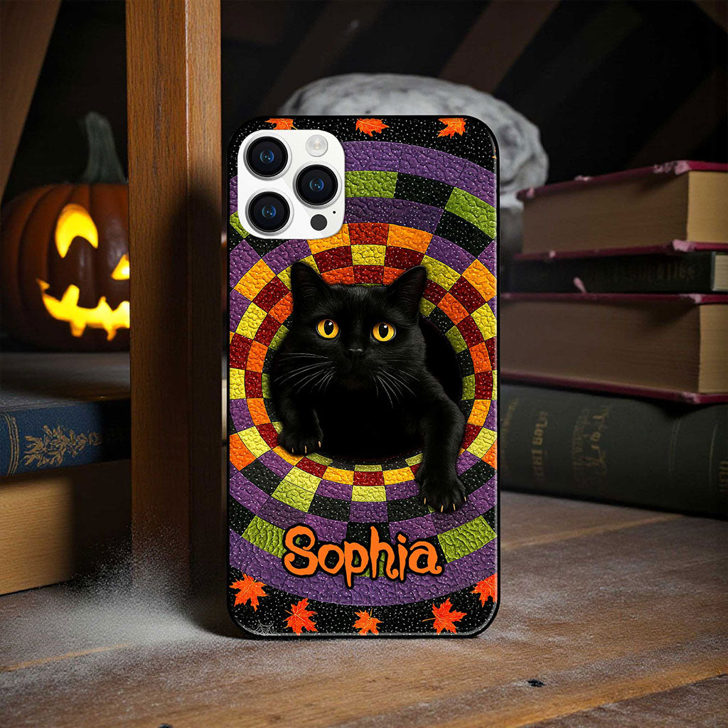 Custom Black Cat Halloween Phone Case UKTZ5300902