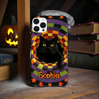 Custom Black Cat Halloween Phone Case UKTZ5300902