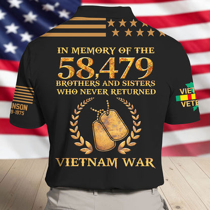 Personalized Vietnam Veterans Polo Shirt, Gifts For Vietnam Veterans UKUU6170402