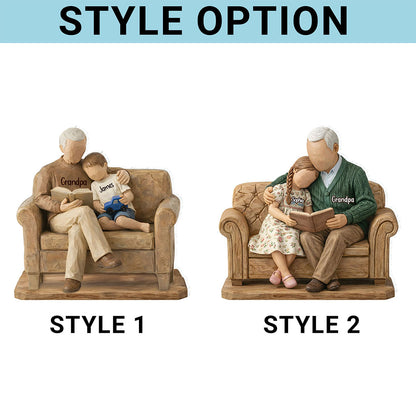 Personalized Grandpa And Grandson/Granddaugher Acrylic Block UKUU6210404