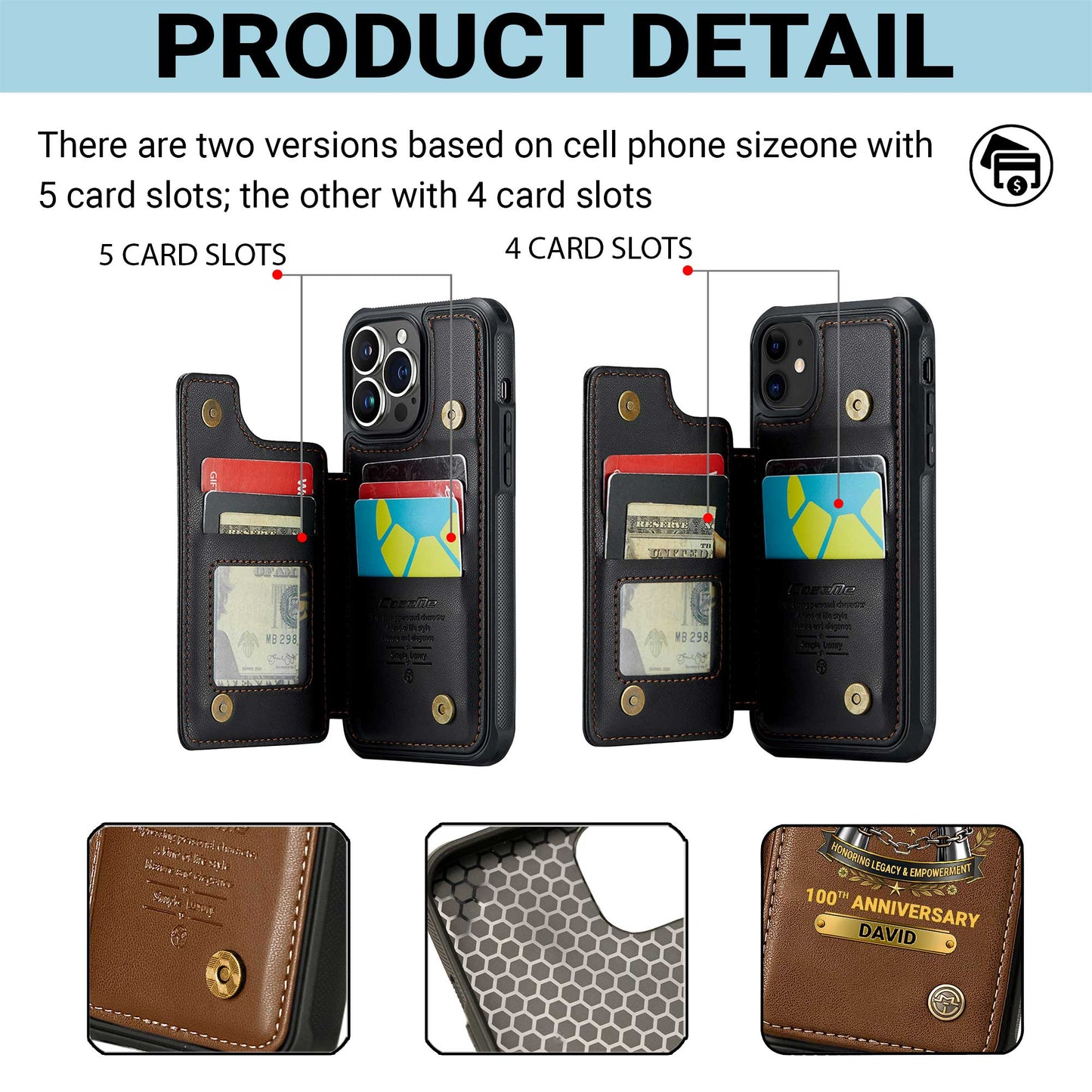 Custom 100th Anniversary Black History Leather Flip Phone Case THUU6060301