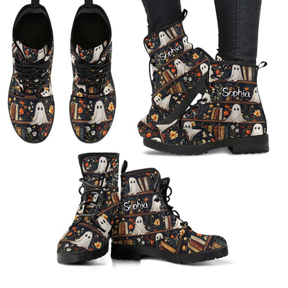 Personalized Beautiful Witchy Leather Boots Halloween QFTD5210802