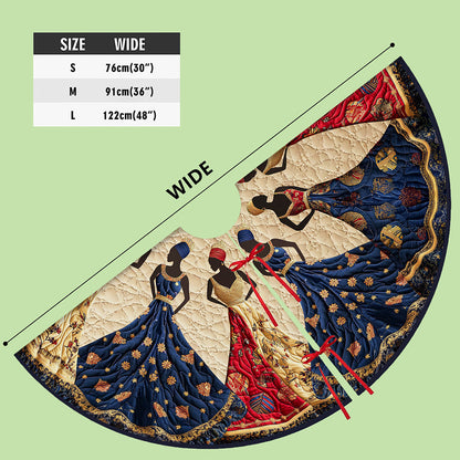 African Black Women Christmas Tree Skirt UKNT5251005