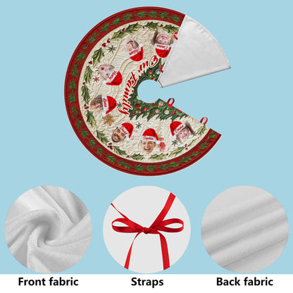 Funny Face Cutout Family - Personalized Family Tree Skirt QFHH5081003