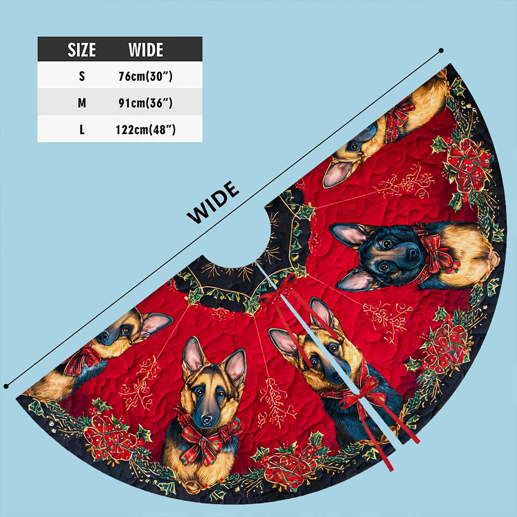 German Shepherd Christmas Tree Skirt UKHA5251004