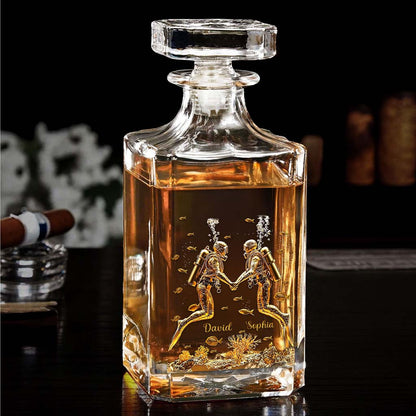 Custom Couples Scuba Diving Whiskey Decanter Set UKHM5171001
