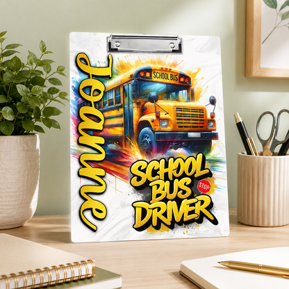 Personalize School Bus Driver Clipboard, Gift for bus drivers UKNT6280706