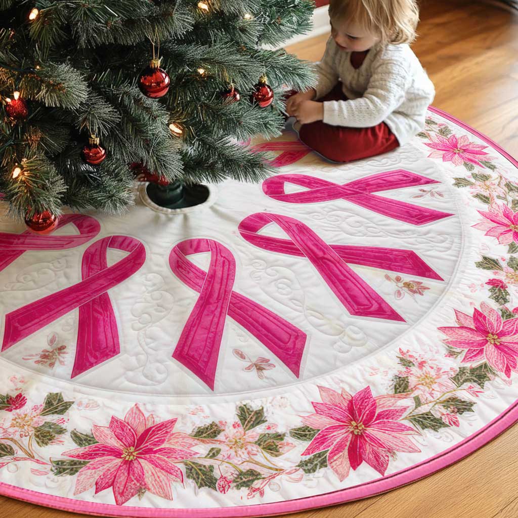 Breast Cancer Christmas Tree Skirt QFTD5231002