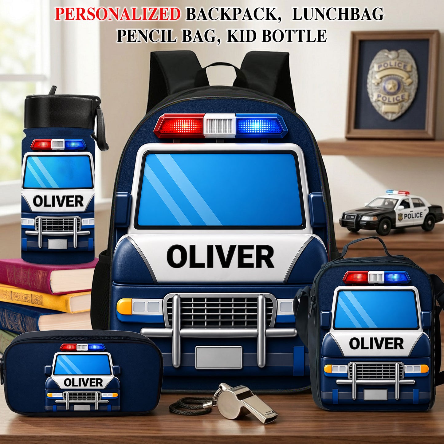 Personalized Police Kids Backpack NPND6260604
