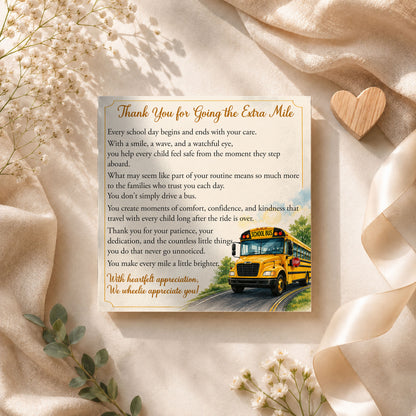 Bus Driver Appreciation Acrylic Suncatcher with Card QFTD6020701