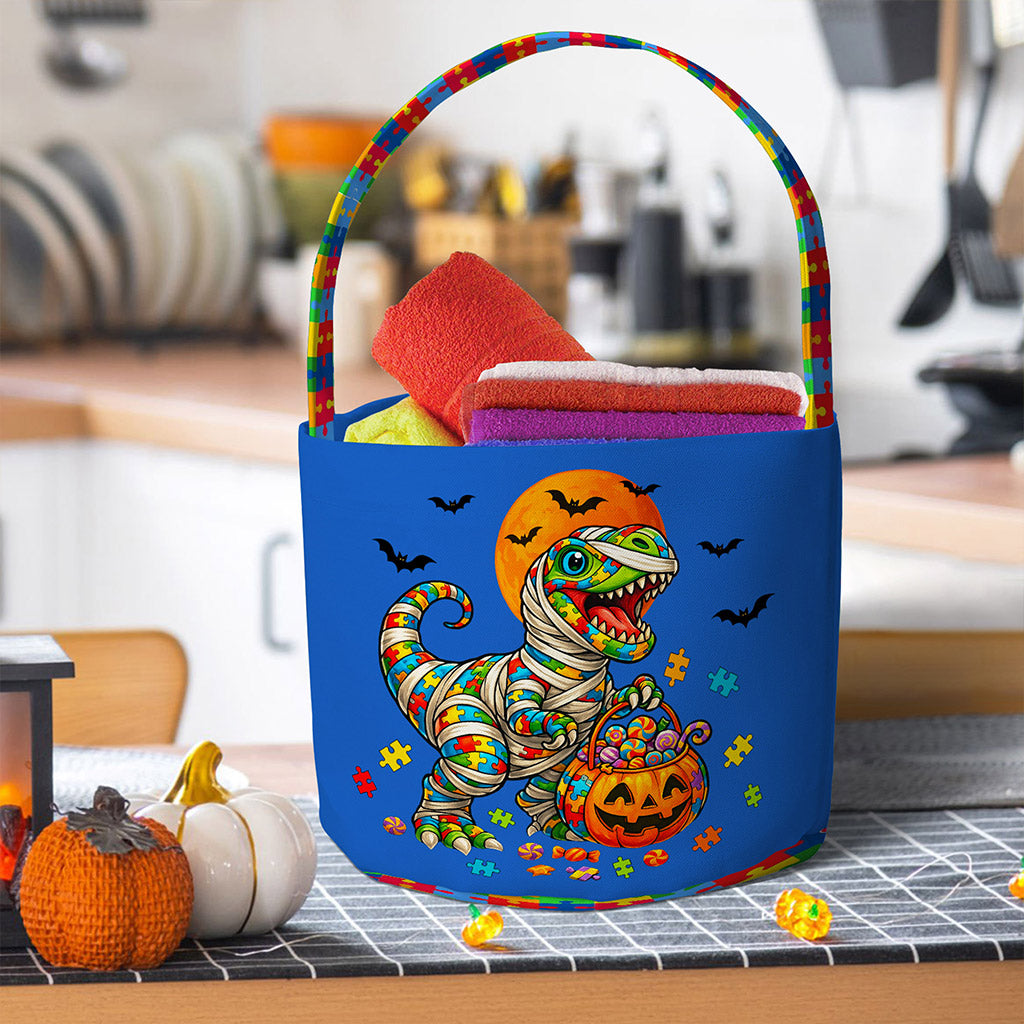 Personalized Dinosaur Autism Trick Or Treat Candy Bag QFNT5130901