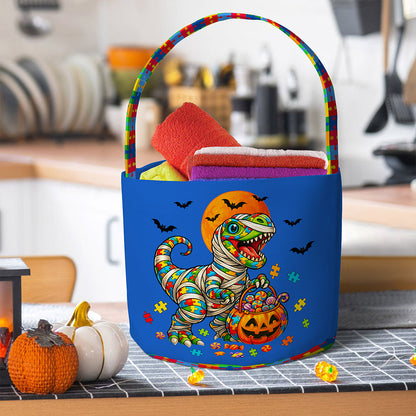 Personalized Dinosaur Autism Trick Or Treat Candy Bag QFNT5130901