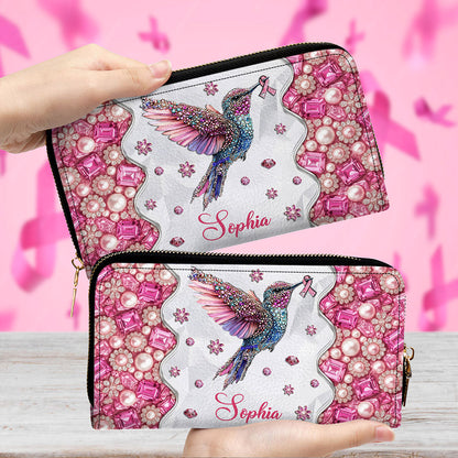 Custom Breast Cancer Awareness Leather PU Handbag UKNT5080901