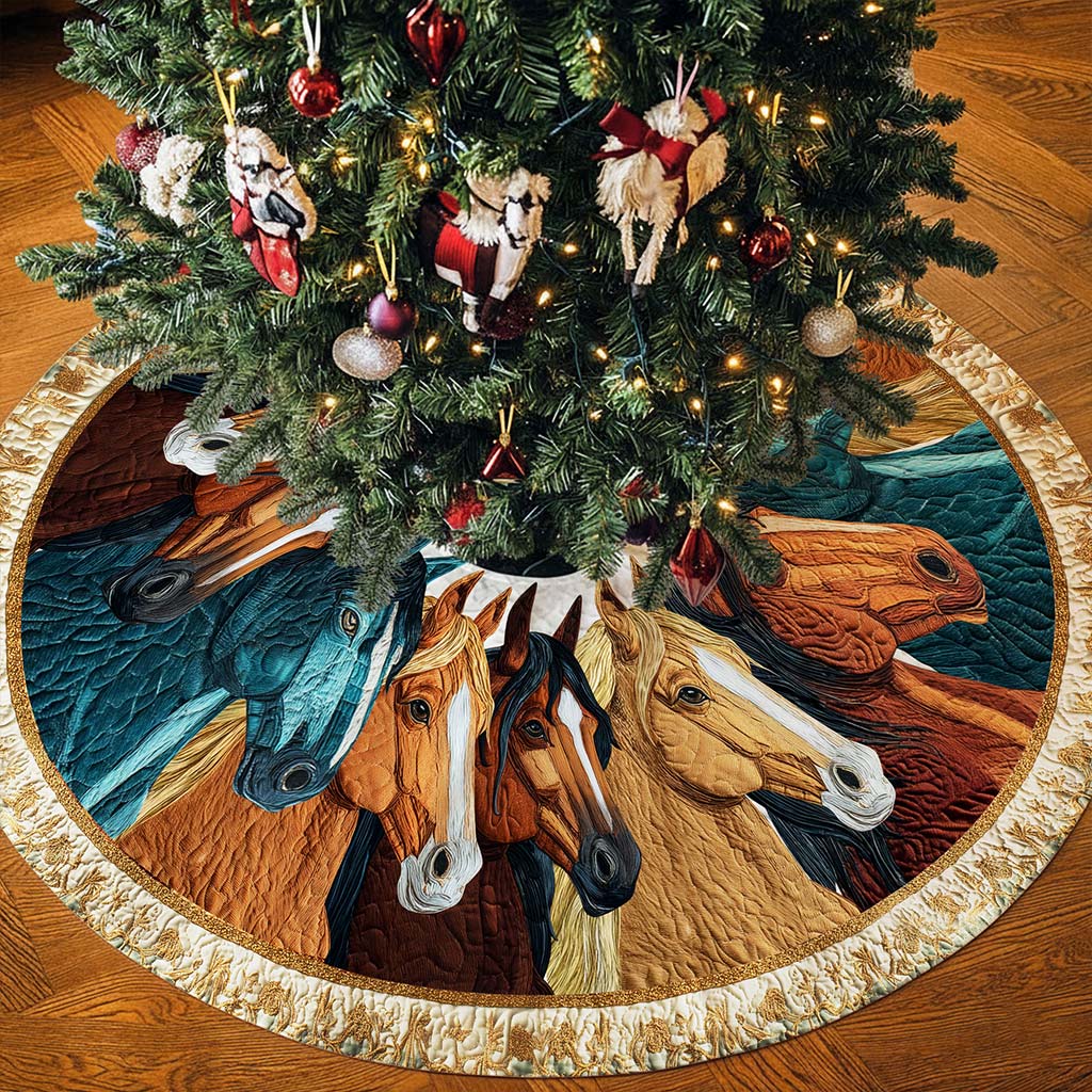 Horse Christmas Tree Skirt QFND5251002