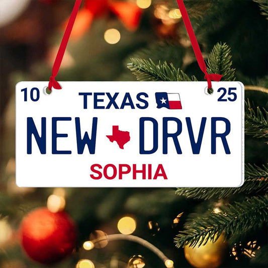 Personalized New Driver Ornament 2025, Custom State New Driver License Ornaments UKTZ5031003