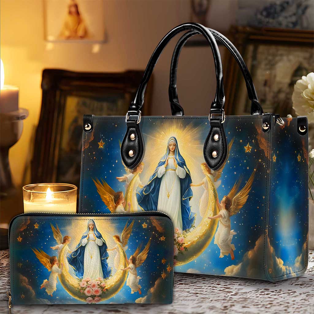 The Queen of Heaven Leather Virgin Mary HandBag UKND5120902