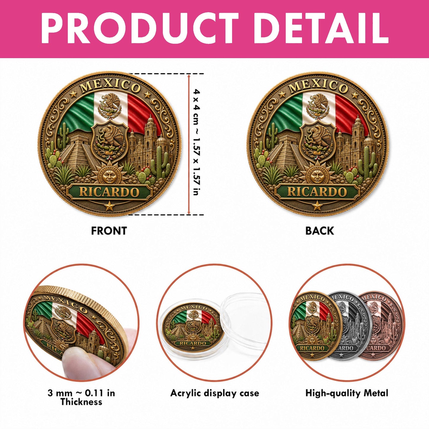 Personalized Mexico Commemorative Coin NPHA6260601