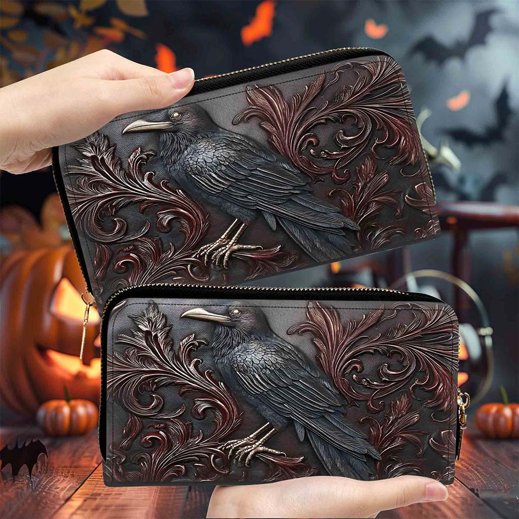 Goth Crow Pu Leather Handbag, Gothic Raven Bags QFPY5260803