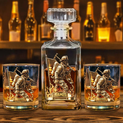 Personalized Firefighter Whiskey Glass QFND5050803