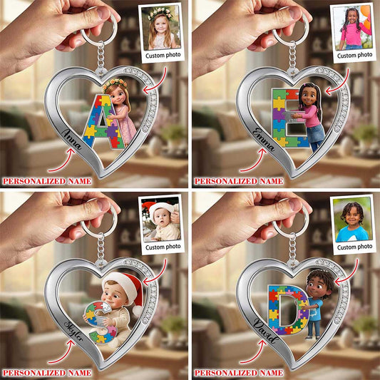 Custom Photo Autism Acrylic  Keychain THND6280201