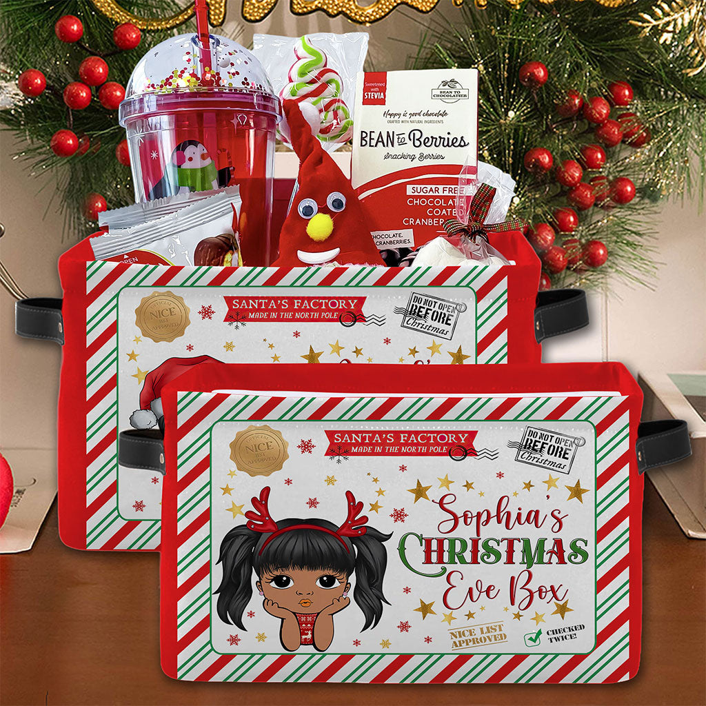 Personalised Christmas Eve Basket For Children, Christmas Basket Gift For Boys Girls QFTO4091001