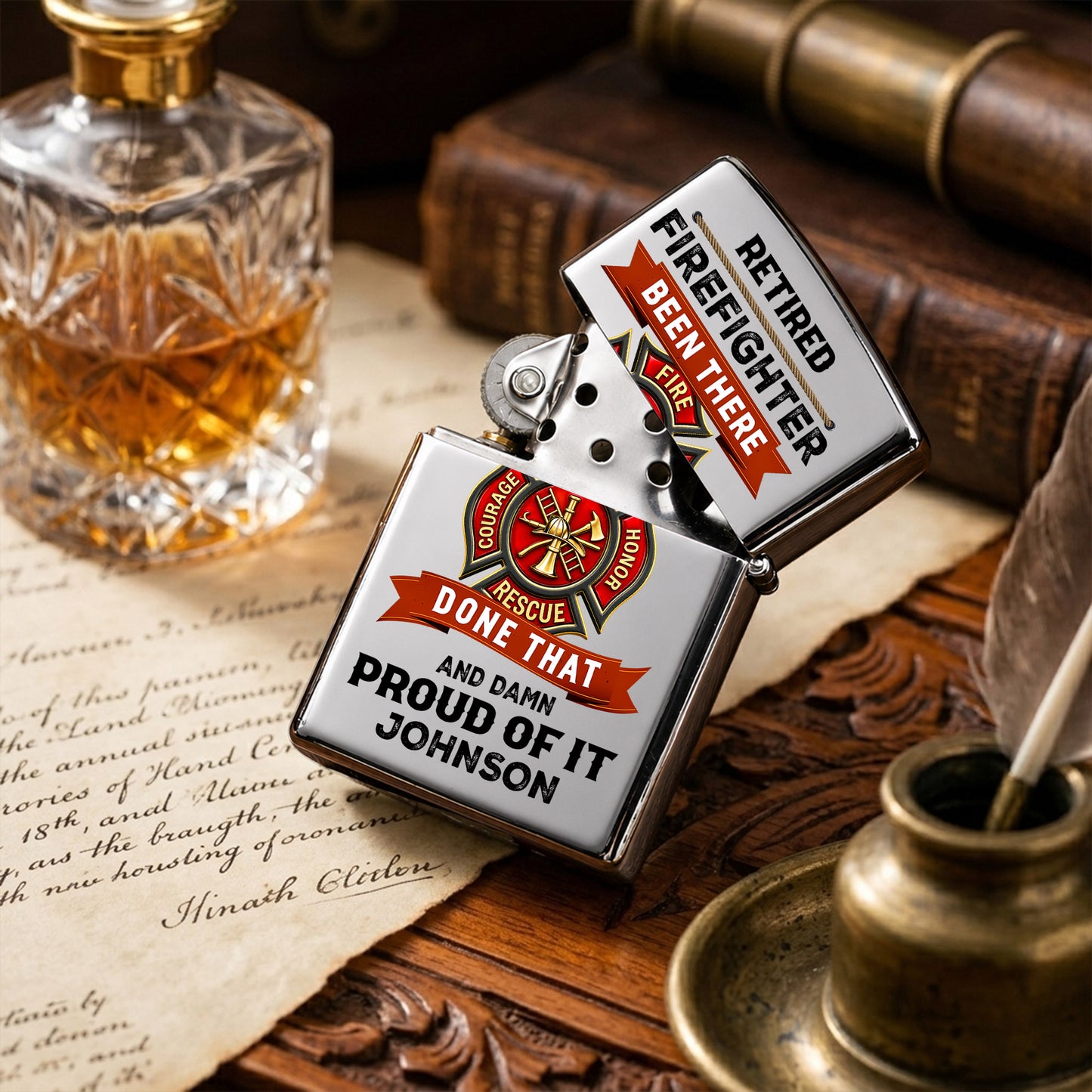 Custom Firefighter Lighter THND6090602