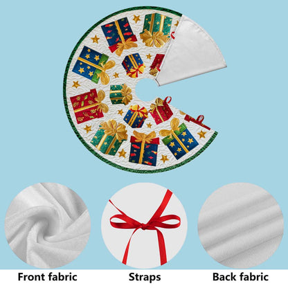 Christmas Tree Skirt with Colorful Gift Box QFHM5281003