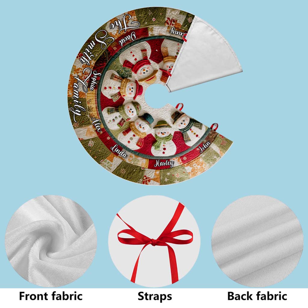 Personalized Snowman Family Christmas Tree Skirts QFHM5081005