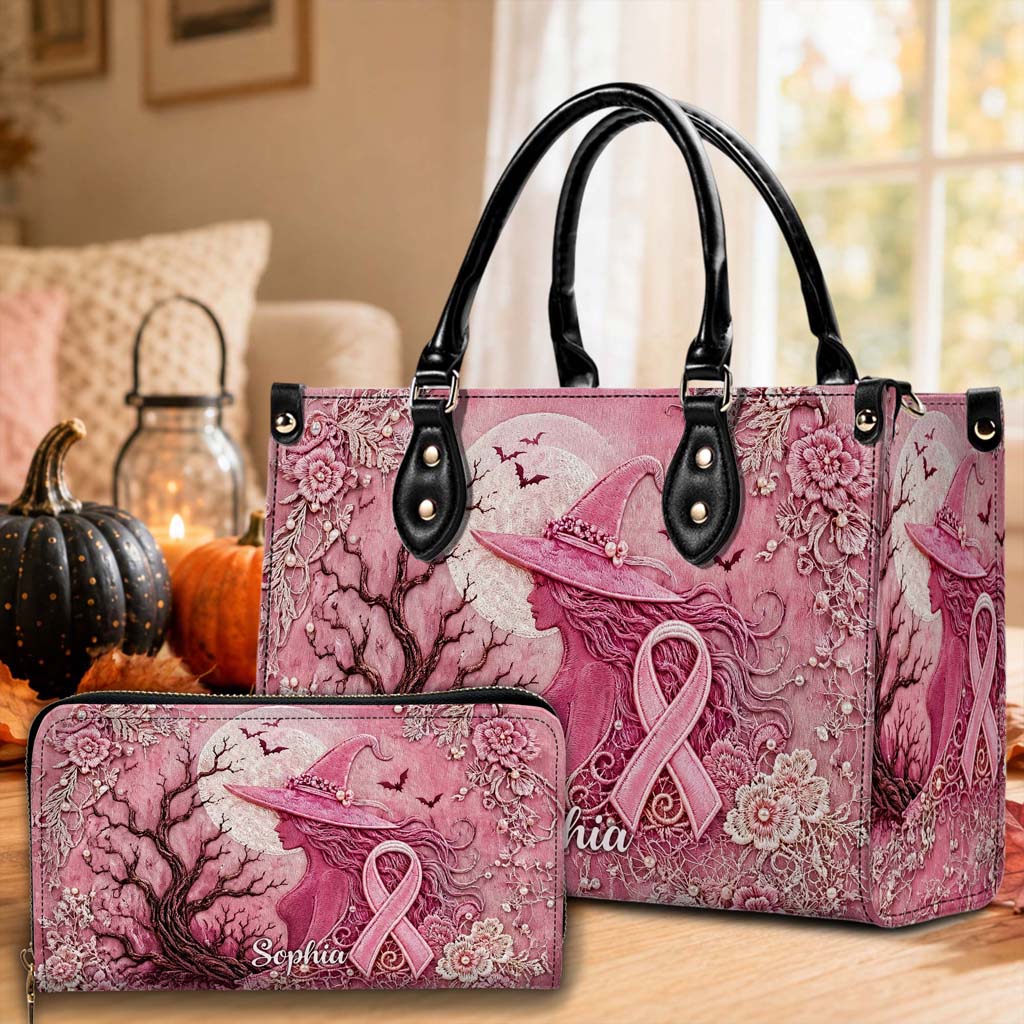 Personalized Witchy Breast Cancer Handbag + Wallet NPHM6110802