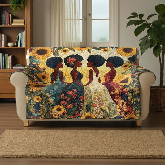 Black Women Quilted Sofa Cover QFTD5041104