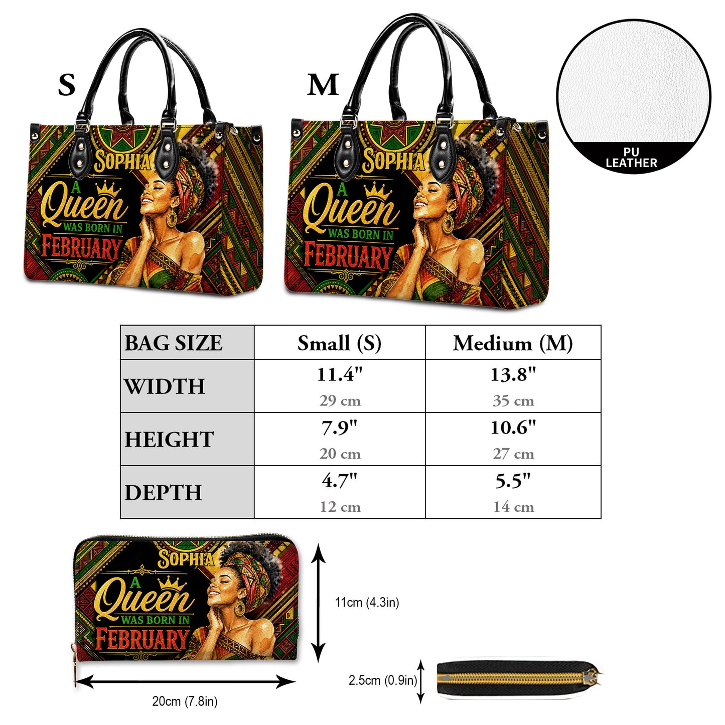 Personalized Birthday Black Women Leather Handbag UKNT6180604