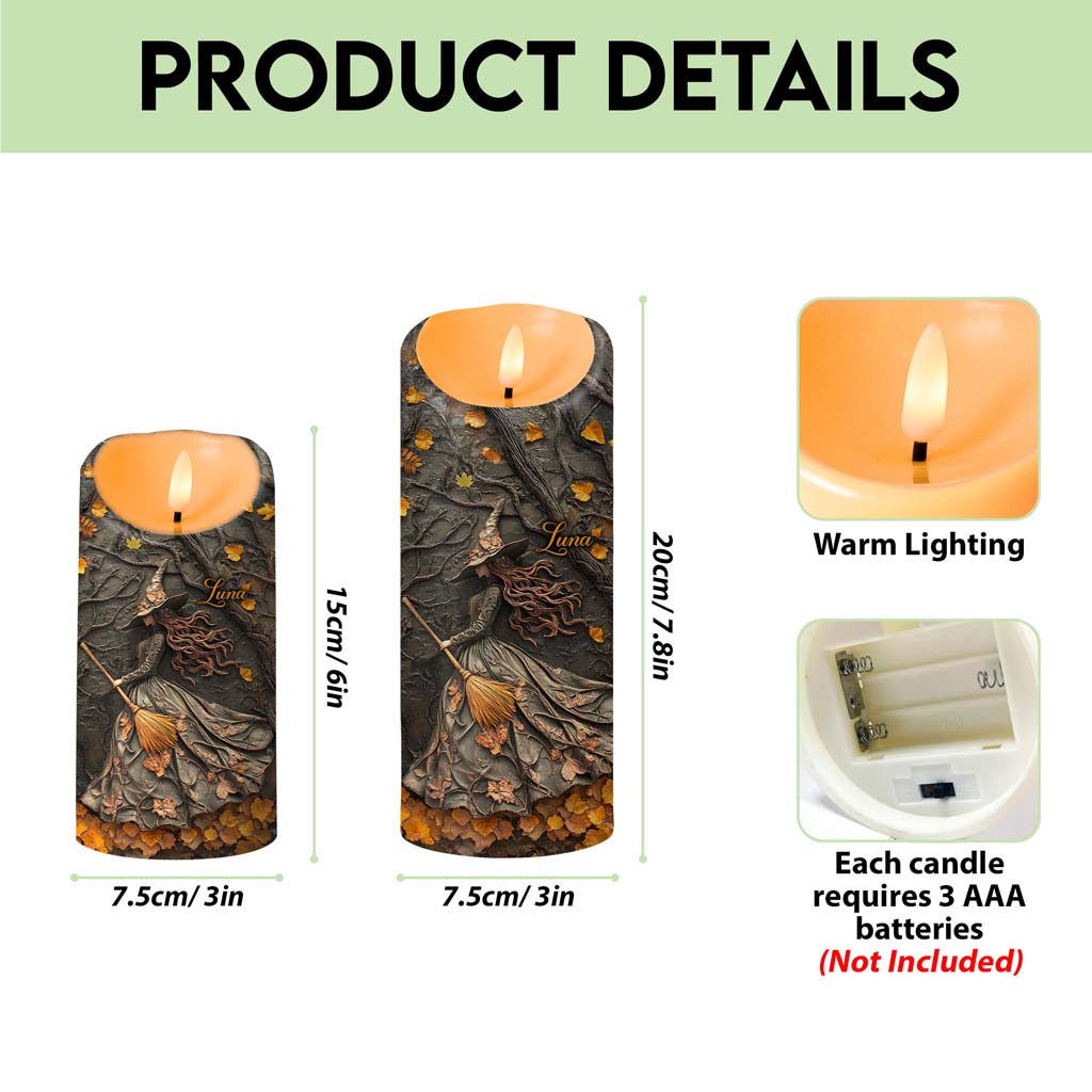 Custom Witch Halloween Led Candle UKTD5220801