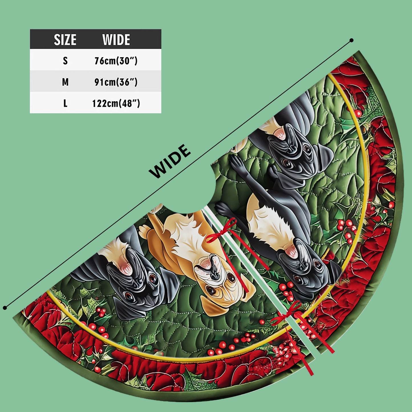 French Bulldog Christmas Tree Skirt UKHH5201001