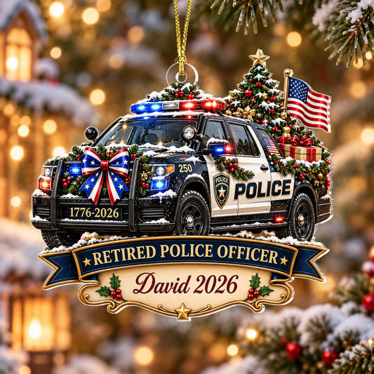 Personalized Police 250 Years Of Freedom America Ornament UKUU6150913