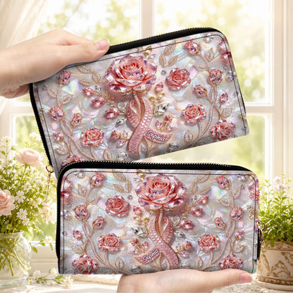 Personalized Breast Cancer Leather Handbag & Wallet NPTD6040802