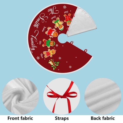 Personalized Gingerbread Family Name Christmas Tree Skirts UKHM5091004