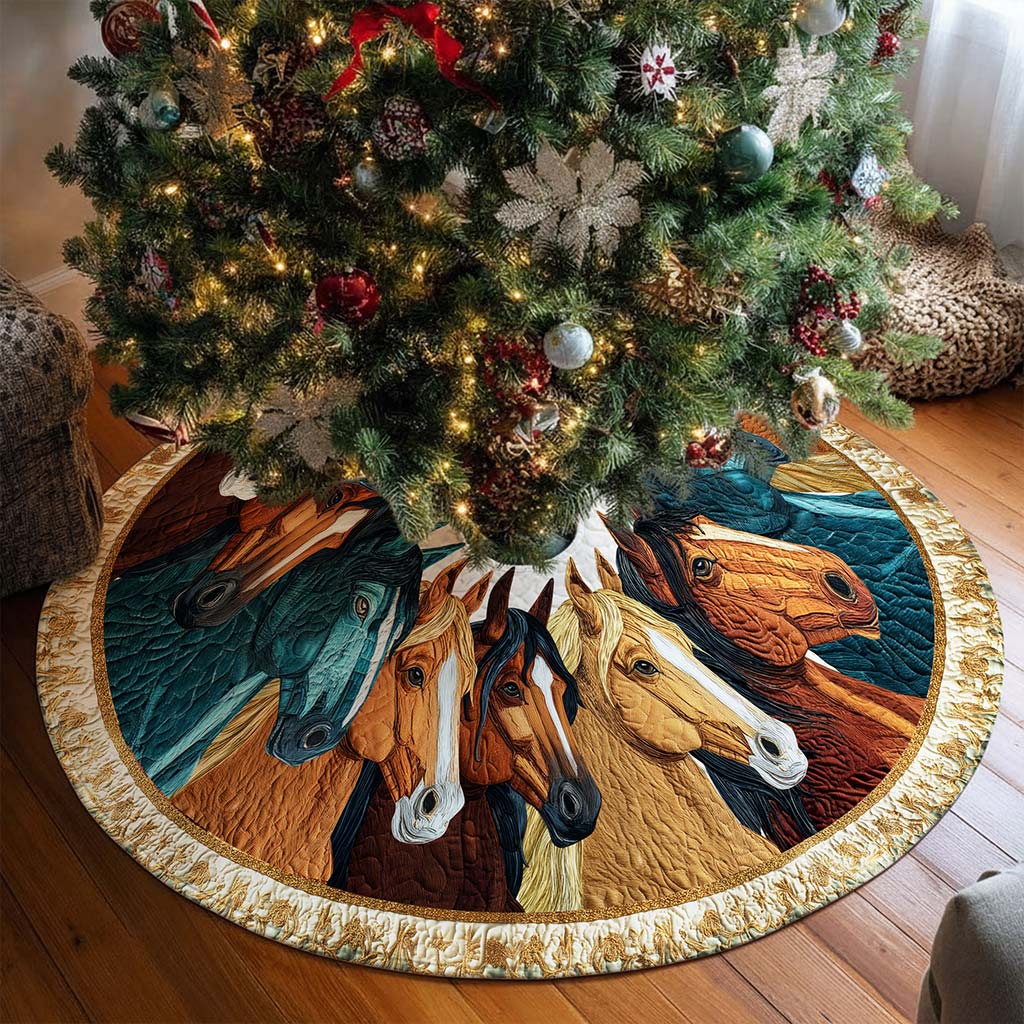 Horse Christmas Tree Skirt QFND5251002