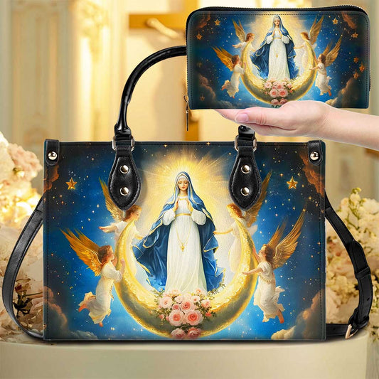 The Queen of Heaven Leather Virgin Mary HandBag UKND5120902