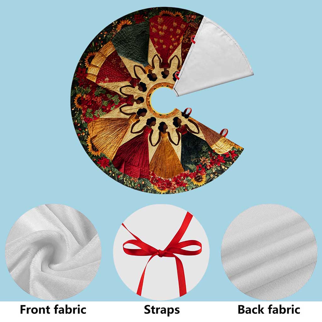 Black Women Christmas Tree Skirt QFND5231001