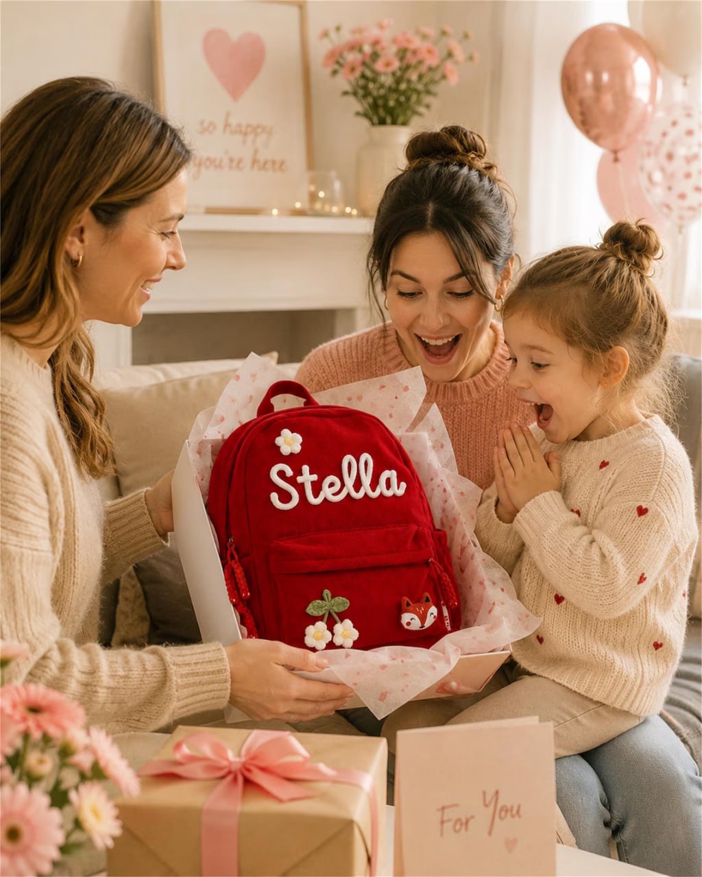 Personalized Kids Corduroy Backpack, Children's School Bag UKTD6260601