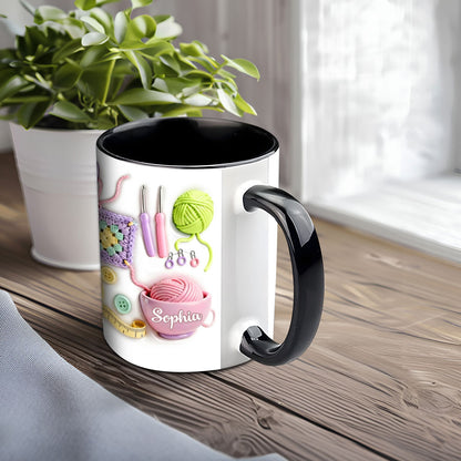 Custom Crochet Printed Faux 3D Ceramic Mug THHM6100106