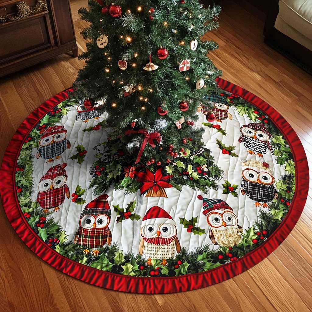 Cute Owls Christmas Tree Skirt UKTD5221004