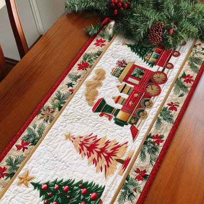 Train Christmas Quilted Table Runner QFTD5081101
